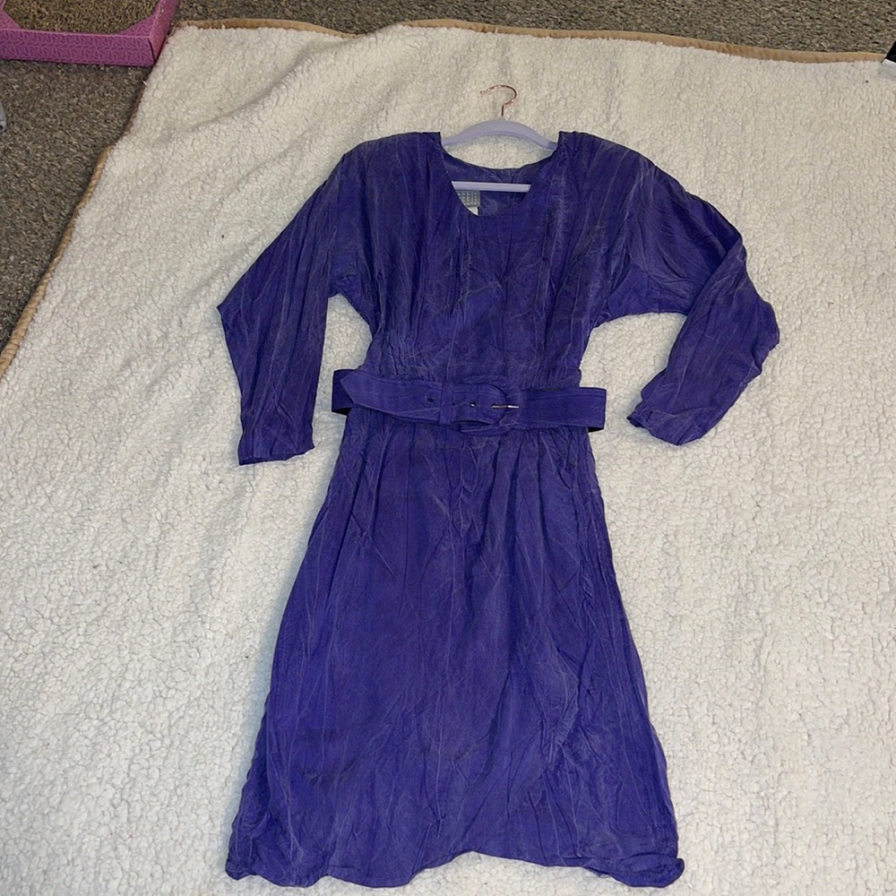 Rabbit rabbit rabbit purple dress with belt